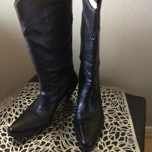 NEW WHITE MOUNTAIN BLACK WESTERN BOOTS 8M